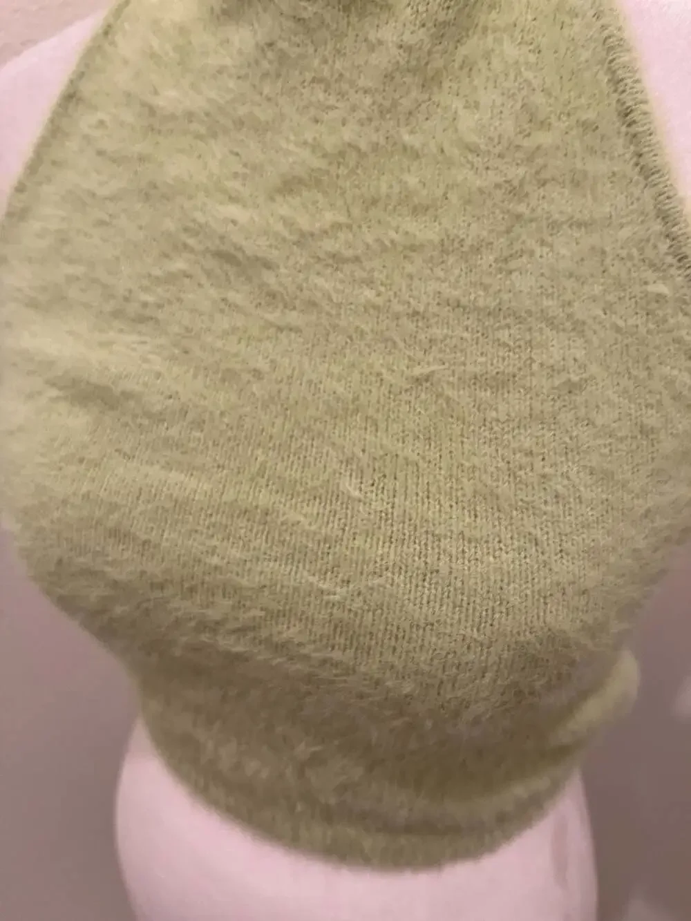 L.A. Hearts Fuzzy Knit Halter Neck Cropped Top